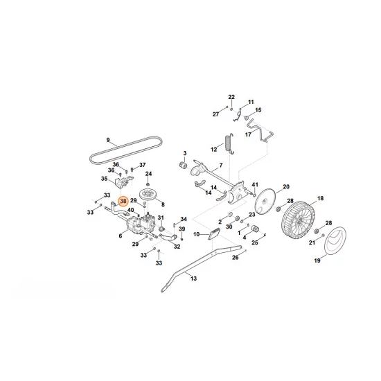 Stihl   przewód elastyczny odpowietrzania przekładni 0013 640 9401